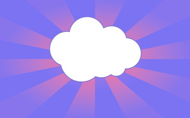 gradient radiating lines with speech bubble on transparent background