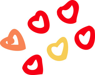 Colorful Heart Illustration Design