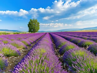 Obraz premium Lavender harvesting event provence france nature scenic viewpoint
