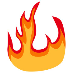 Flame Border Illustration with Colorful Cartoon Design. Isolated Vector Icon