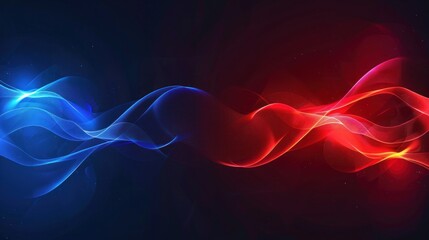 Obraz premium Abstract Red and Blue Waves