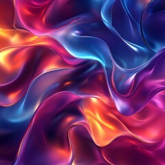 Fototapeta premium 3D Abstract Digital Background with Geometric Lighting, Generative AI