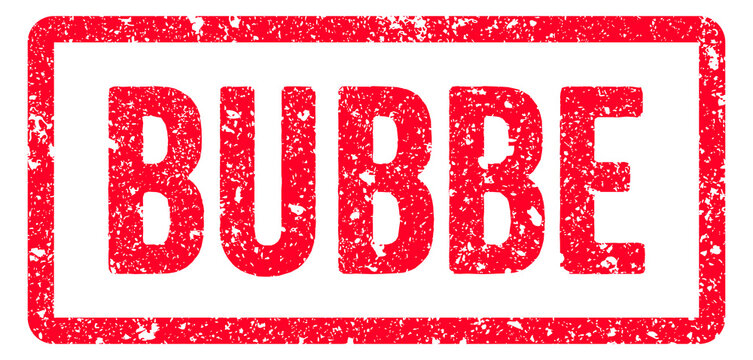 Bubbe Stamp Transparent Seal, Red Grunge Bubbe Word Rubber Stamp Seal