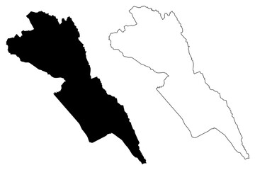 Makueni County (Republic of Kenya, Eastern Province) map vector illustration, scribble sketch Makueni map