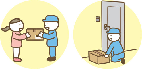 置き配と手渡しの配達の受け取り方法