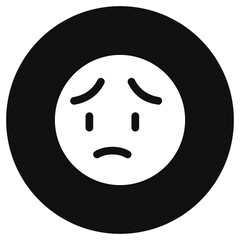 Editable worry, sad face expression emoticon vector icon. Part of a big icon set family. Part of a big icon set family. Perfect for web and app interfaces, presentations, infographics, etc
