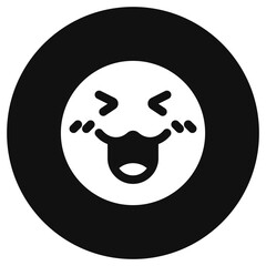 Editable happy cute face expression emoticon vector icon. Part of a big icon set family. Part of a big icon set family. Perfect for web and app interfaces, presentations, infographics, etc