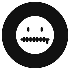 Editable zip mouth, silence expression emoticon vector icon. Part of a big icon set family. Part of a big icon set family. Perfect for web and app interfaces, presentations, infographics, etc