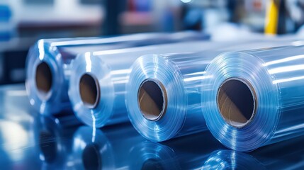 Transparent plastic films are formed for use in industrial and consumer-grade packaging solutions