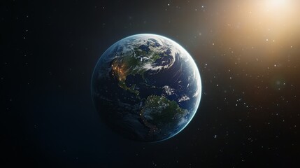 Obraz premium Earth Day - Environment - Green Globe In Forest With Moss And Defocused Abstract Sunlight