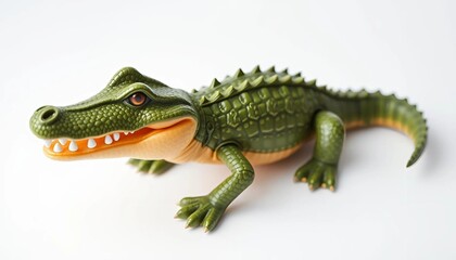 Obraz premium crocodile toy on a white background