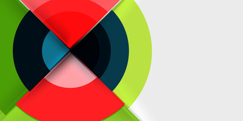 Obraz premium Target circle geometric abstract shapes. Vector Illustration For Wallpaper, Banner, Background, Card, Book Illustration, landing page