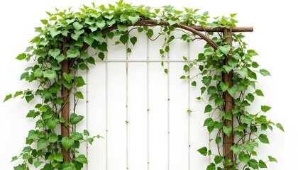 Fototapeta premium a wooden arch covered with ivy