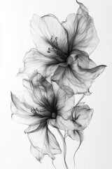 Obraz premium Bunch of black and white flowers