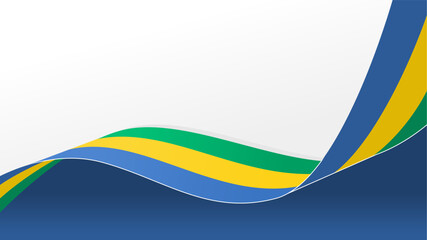 Waving flag of Gabon, for national day