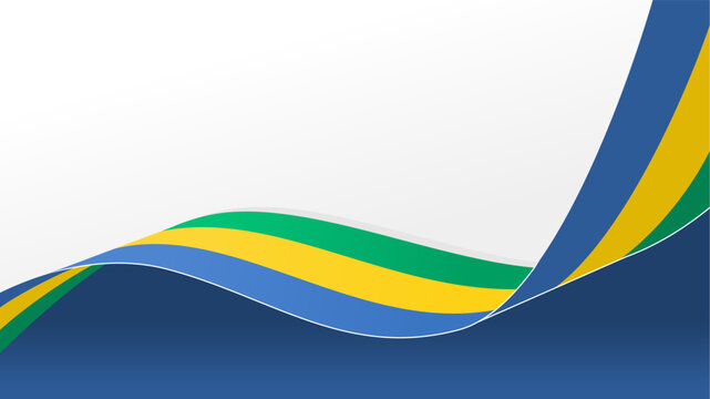 Waving flag of Gabon, for national day