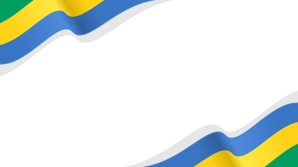 Waving flag of Gabon, for national day