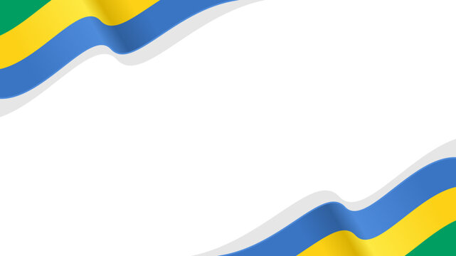 Waving flag of Gabon, for national day