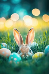 Rabbit in Easter Egg Setting
