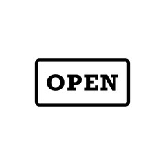 Open or closed in signboard on transparent background. Vector.