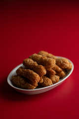 fish fried, teriaky sauce