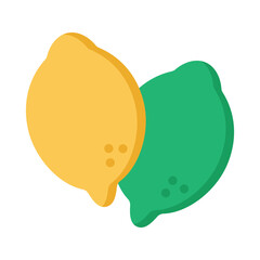 Lime Icon Illustration with bright color palette in flat design style. Perfect for Mexican-themed designs or celebrations
