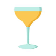 Margarita Glass Icon Illustration with bright color palette in flat design style. Perfect for Mexican-themed designs or celebrations
