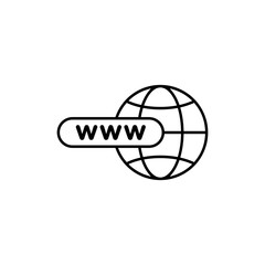 Www icon. Web site icon logo illustration.
