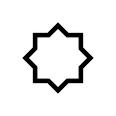 Ornament muslim icon flat vector template design trendy