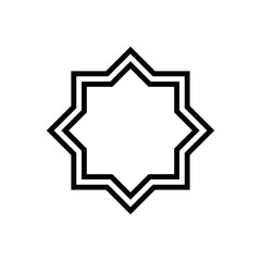 Ornament muslim icon flat vector template design trendy