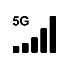 Signal icon flat vector template.