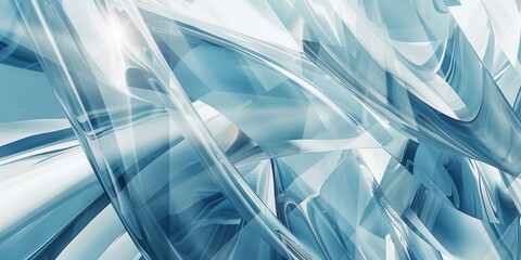 Obraz premium Abstract Blue Glass Texture: Modern Geometric Background Design
