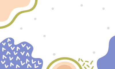 Hand drawn minimal background. Hand drawn abstract shape background
