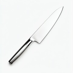 Obraz premium A sleek kitchen knife with a sharp blade and ergonomic handle, ideal for cutting and chopping in culinary tasks.