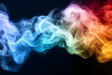 Obraz premium Abstract Colorful Smoke Swirls, Dynamic Energy Background Image