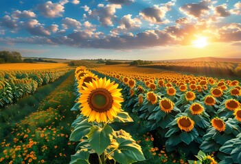 Obraz premium sunflower field