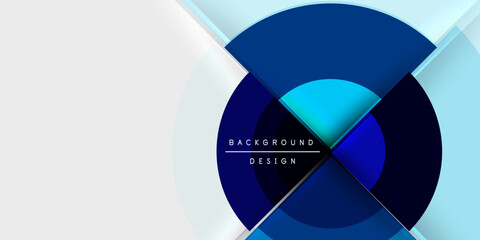 Fototapeta premium Techno circles and semi circles. Vector Illustration For Wallpaper, Banner, Background, Card, Book Illustration, landing page