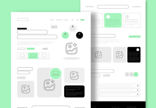 Professional Landing Page Wireframe Layout Template