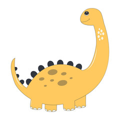 Cartoon Dinosaur Illustration. Isolated Vector Character