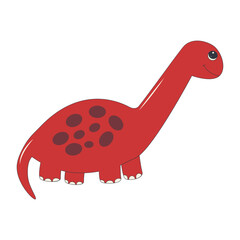 Cartoon Dinosaur Illustration. Isolated Vector Character