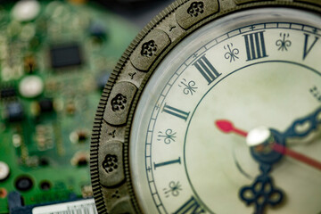 clock with time passing 