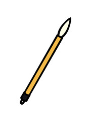 習字の小筆イラスト素材