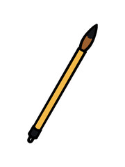 習字の小筆イラスト素材