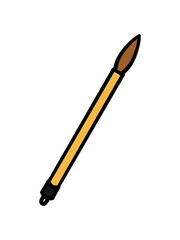 習字の小筆イラスト素材