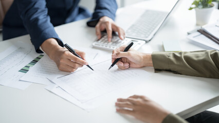 Corporate Collaboration Two Entrepreneurs Engaged in a Productive Business Meeting