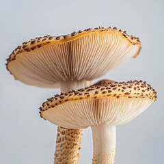 mushrooms on a white background