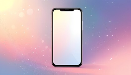 Showcasing a modern smartphone on abstract background digital art creative design vibrant environment close-up view technology innovation