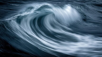 A Blurred, Abstract View of a Wave in the Ocean