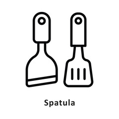 Fototapeta premium Spatula Vector Outline Icon. Eps 10 File 