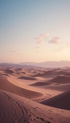 Naklejka premium Muted pastel layers resembling a boho-style desert horizon